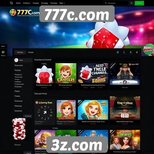 Navegação e usabilidade do site 777c.com