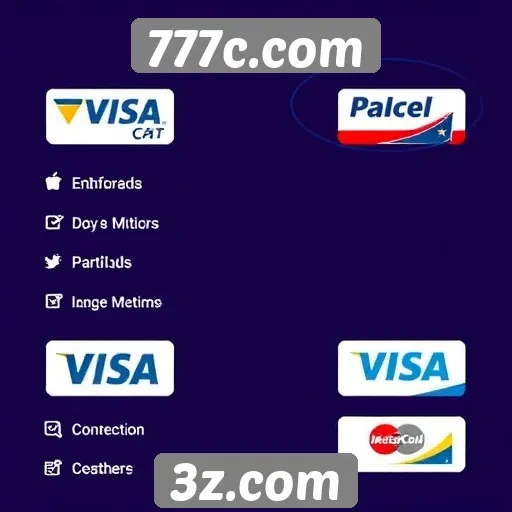 Métodos de pagamento oferecidos no 777c.com